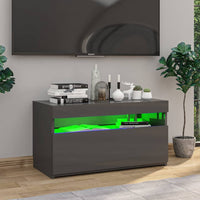 Thumbnail for TV-Schrank mit LED-Leuchten Hochglanz-Grau 75x35x40 cm
