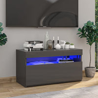 Thumbnail for TV-Schrank mit LED-Leuchten Hochglanz-Grau 75x35x40 cm