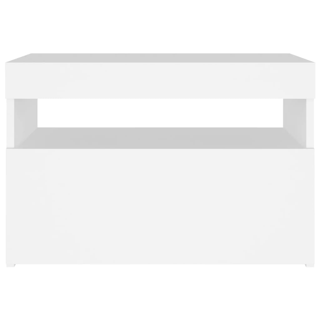 TV-Schränke mit LED-Leuchten 2 Stk. Weiß 60x35x40 cm