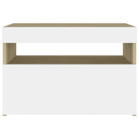 Thumbnail for TV-Schränke LED-Leuchten 2 Stk. Weiß Sonoma-Eiche 60x35x40 cm