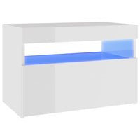 Thumbnail for TV-Schrank mit LED-Leuchten Hochglanz-Weiß 60x35x40 cm