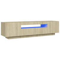 Thumbnail for TV-Schrank mit LED-Leuchten Sonoma-Eiche 160x35x40 cm