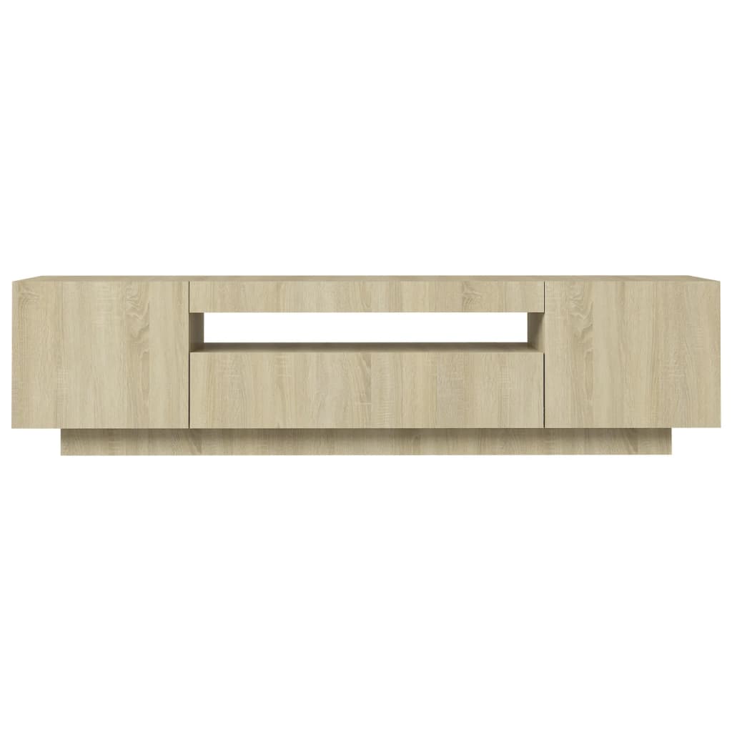 TV-Schrank mit LED-Leuchten Sonoma-Eiche 160x35x40 cm