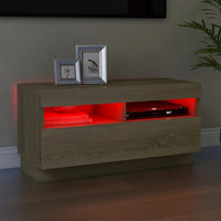 Thumbnail for TV-Schrank mit LED-Leuchten Sonoma-Eiche 80x35x40 cm