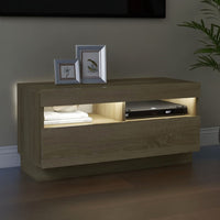 Thumbnail for TV-Schrank mit LED-Leuchten Sonoma-Eiche 80x35x40 cm