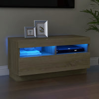 Thumbnail for TV-Schrank mit LED-Leuchten Sonoma-Eiche 80x35x40 cm