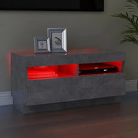 Thumbnail for TV-Schrank mit LED-Leuchten Betongrau 80x35x40 cm