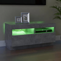 Thumbnail for TV-Schrank mit LED-Leuchten Betongrau 80x35x40 cm