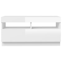 Thumbnail for TV-Schrank mit LED-Leuchten Hochglanz-Weiß 80x35x40 cm