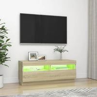 Thumbnail for TV-Schrank mit LED-Leuchten Sonoma-Eiche 100x35x40 cm