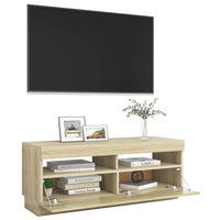 Thumbnail for TV-Schrank mit LED-Leuchten Sonoma-Eiche 100x35x40 cm