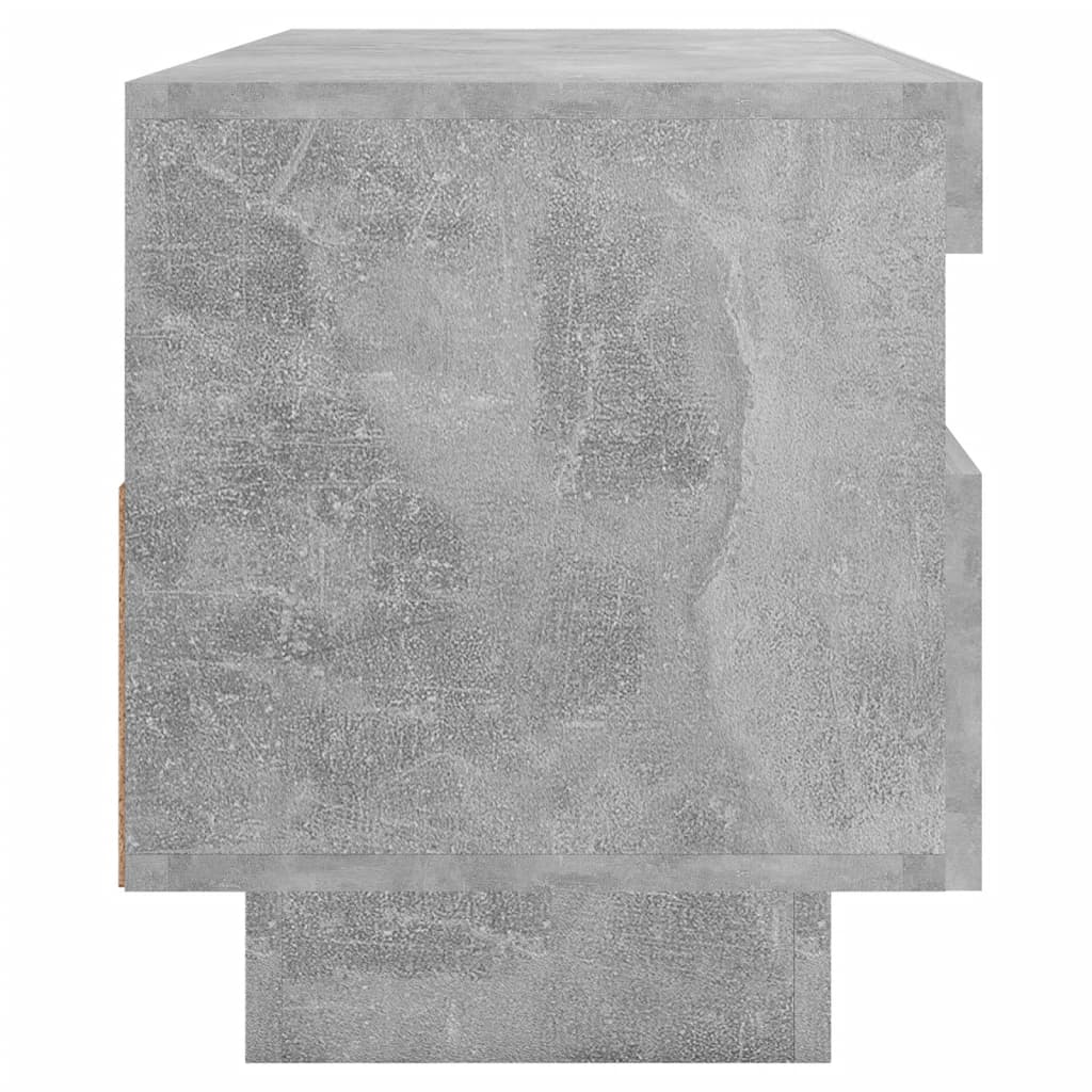 TV-Schrank mit LED-Leuchten Betongrau 100x35x40 cm