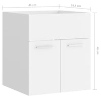 Thumbnail for Waschbeckenunterschrank Weiß 41x38,5x46 cm Holzwerkstoff