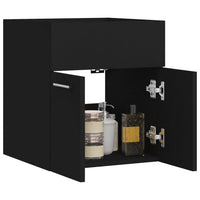 Thumbnail for Waschbeckenunterschrank Schwarz 41x38,5x46 cm Holzwerkstoff