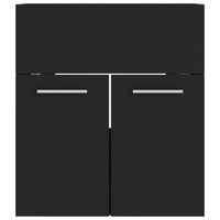 Thumbnail for Waschbeckenunterschrank Schwarz 41x38,5x46 cm Holzwerkstoff