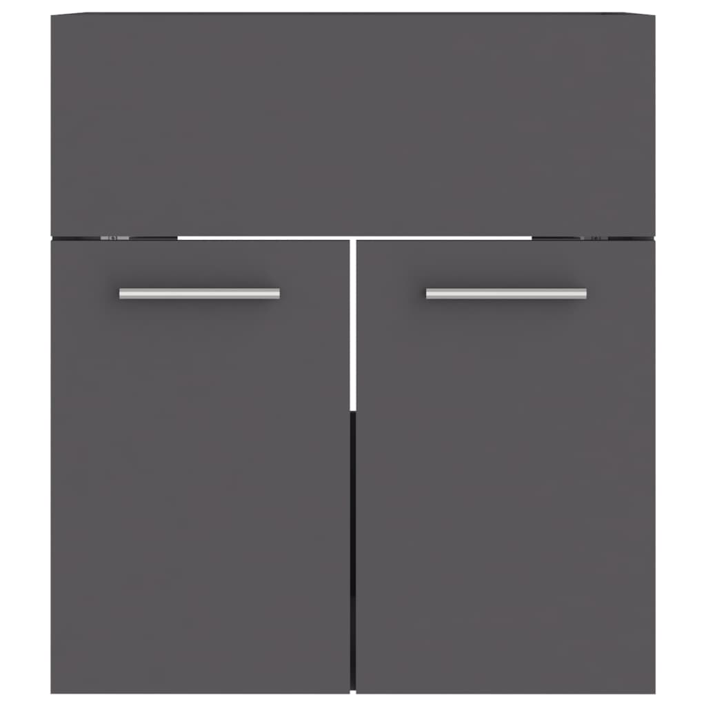 Waschbeckenunterschrank Grau 41x38,5x46 cm Holzwerkstoff