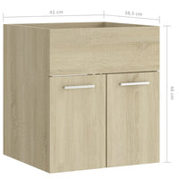 Thumbnail for Waschbeckenunterschrank Sonoma-Eiche 41x38,5x46cm Holzwerkstoff