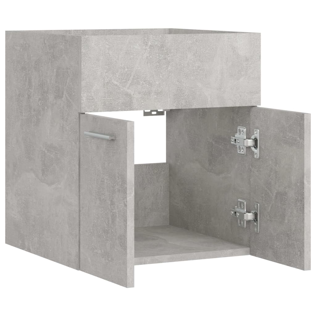 Waschbeckenunterschrank Betongrau 41x38,5x46 cm Holzwerkstoff