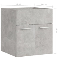 Thumbnail for Waschbeckenunterschrank Betongrau 41x38,5x46 cm Holzwerkstoff