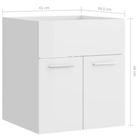 Thumbnail for Waschbeckenunterschrank Hochglanz-Weiß 41x38,5x46cm