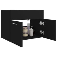 Thumbnail for Waschbeckenunterschrank Schwarz 60x38,5x46 cm Holzwerkstoff