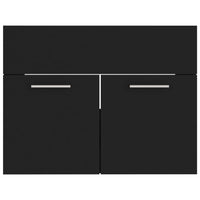 Thumbnail for Waschbeckenunterschrank Schwarz 60x38,5x46 cm Holzwerkstoff