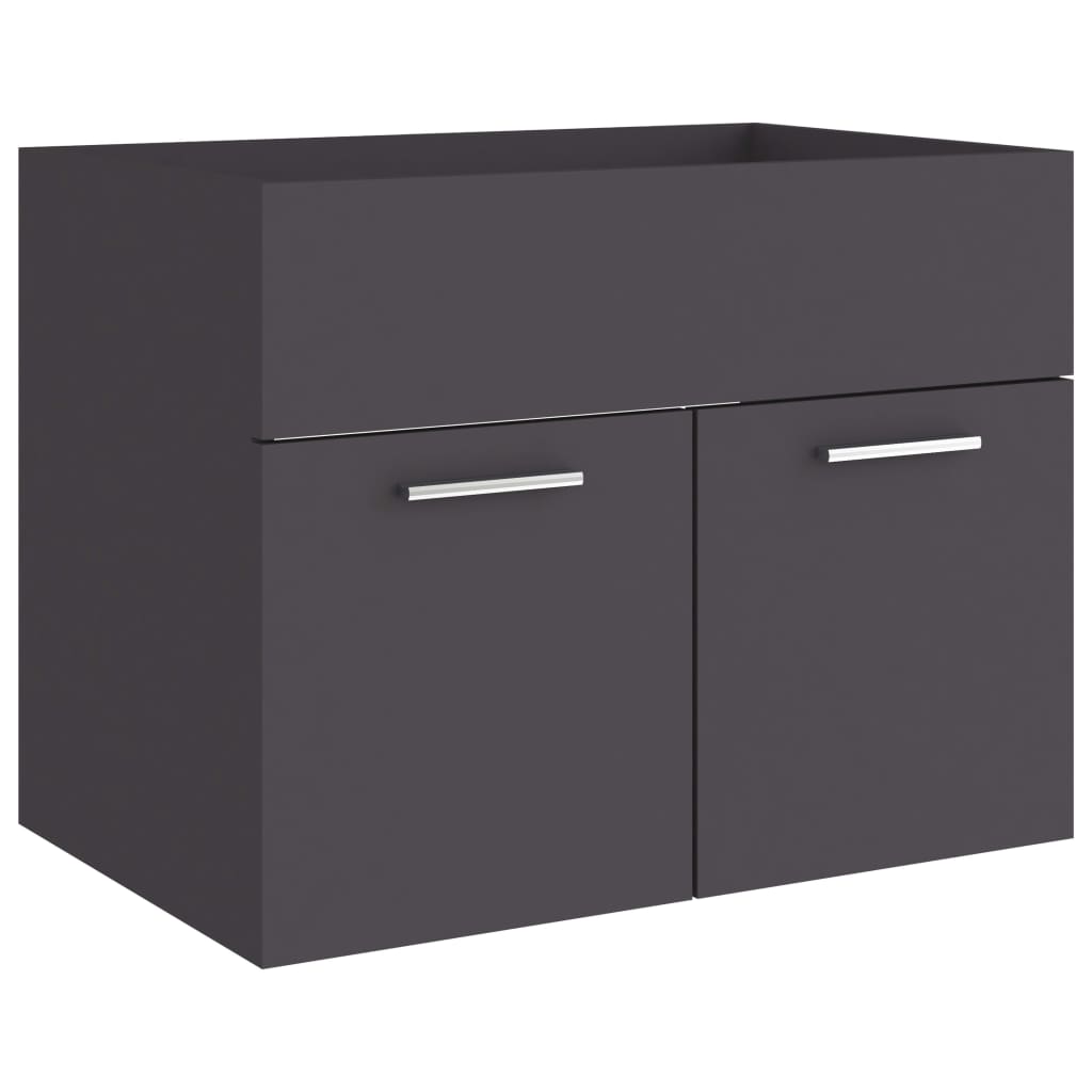 Waschbeckenunterschrank Grau 60x38,5x46 cm Holzwerkstoff
