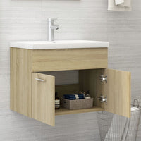 Thumbnail for Waschbeckenunterschrank Sonoma-Eiche 60x38,5x46cm Holzwerkstoff