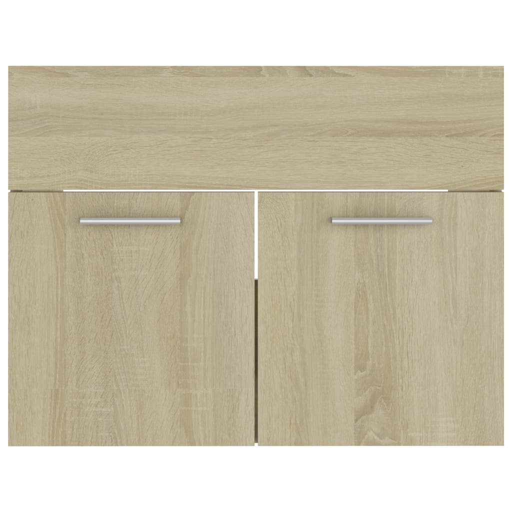 Waschbeckenunterschrank Sonoma-Eiche 60x38,5x46cm Holzwerkstoff