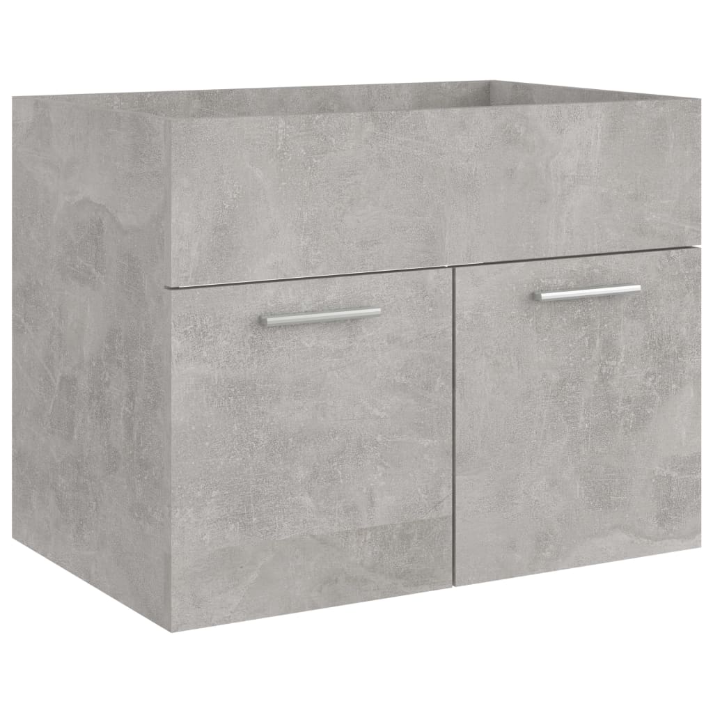 Waschbeckenunterschrank Betongrau 60x38,5x46 cm Holzwerkstoff