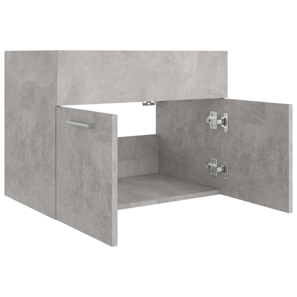 Waschbeckenunterschrank Betongrau 60x38,5x46 cm Holzwerkstoff
