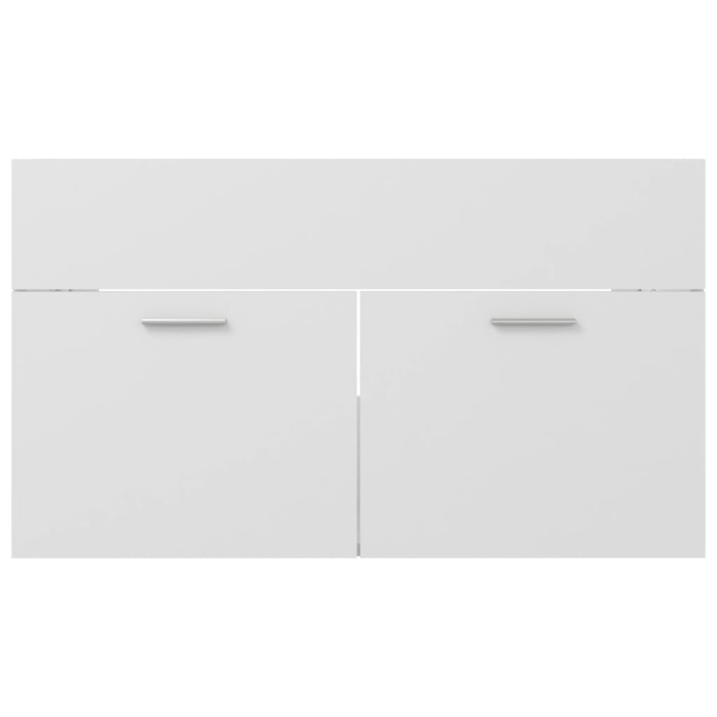 Waschbeckenunterschrank Weiß 80x38,5x46 cm Holzwerkstoff