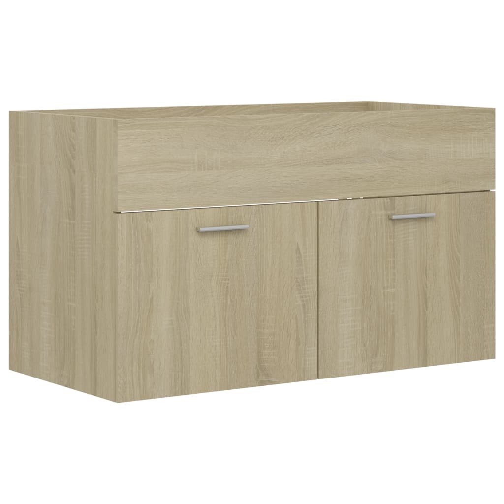 Waschbeckenunterschrank Sonoma-Eiche 80x38,5x46cm Holzwerkstoff
