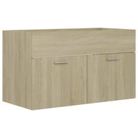 Thumbnail for Waschbeckenunterschrank Sonoma-Eiche 80x38,5x46cm Holzwerkstoff