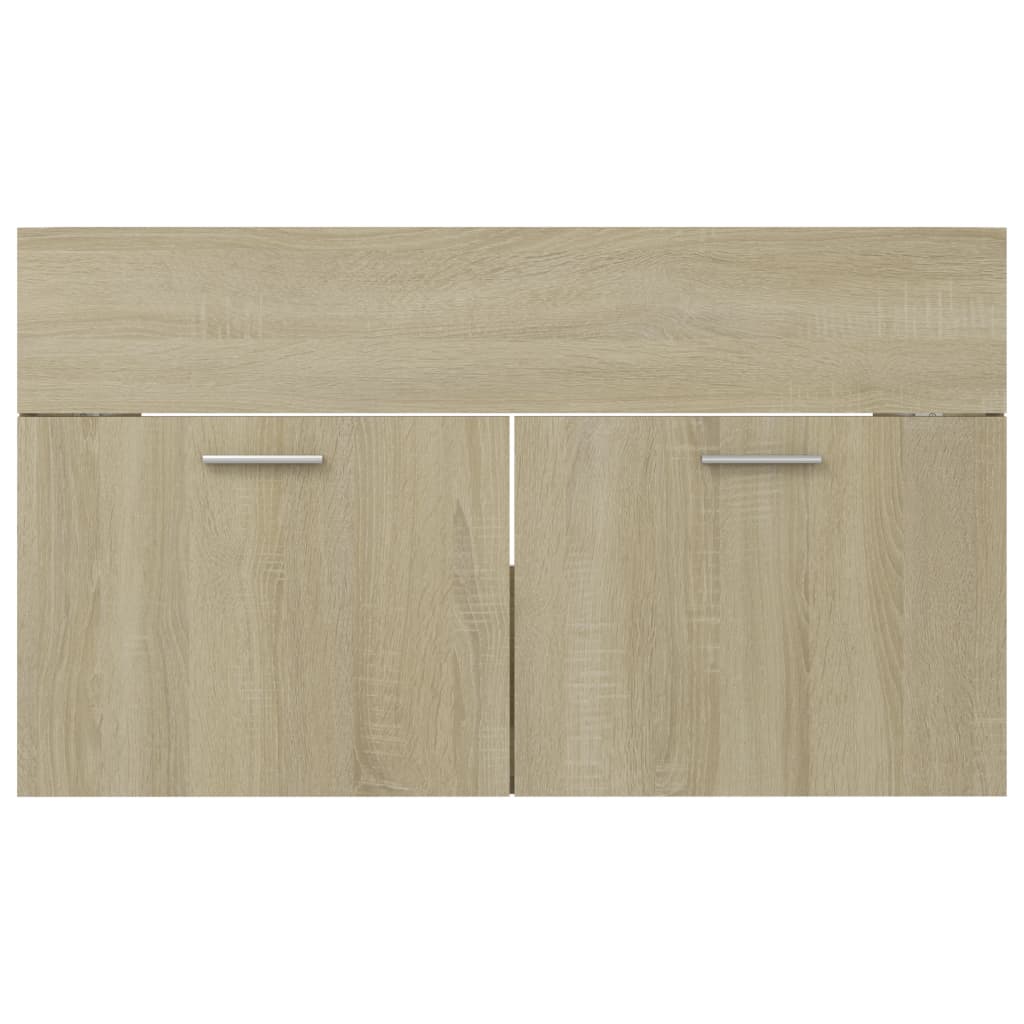Waschbeckenunterschrank Sonoma-Eiche 80x38,5x46cm Holzwerkstoff