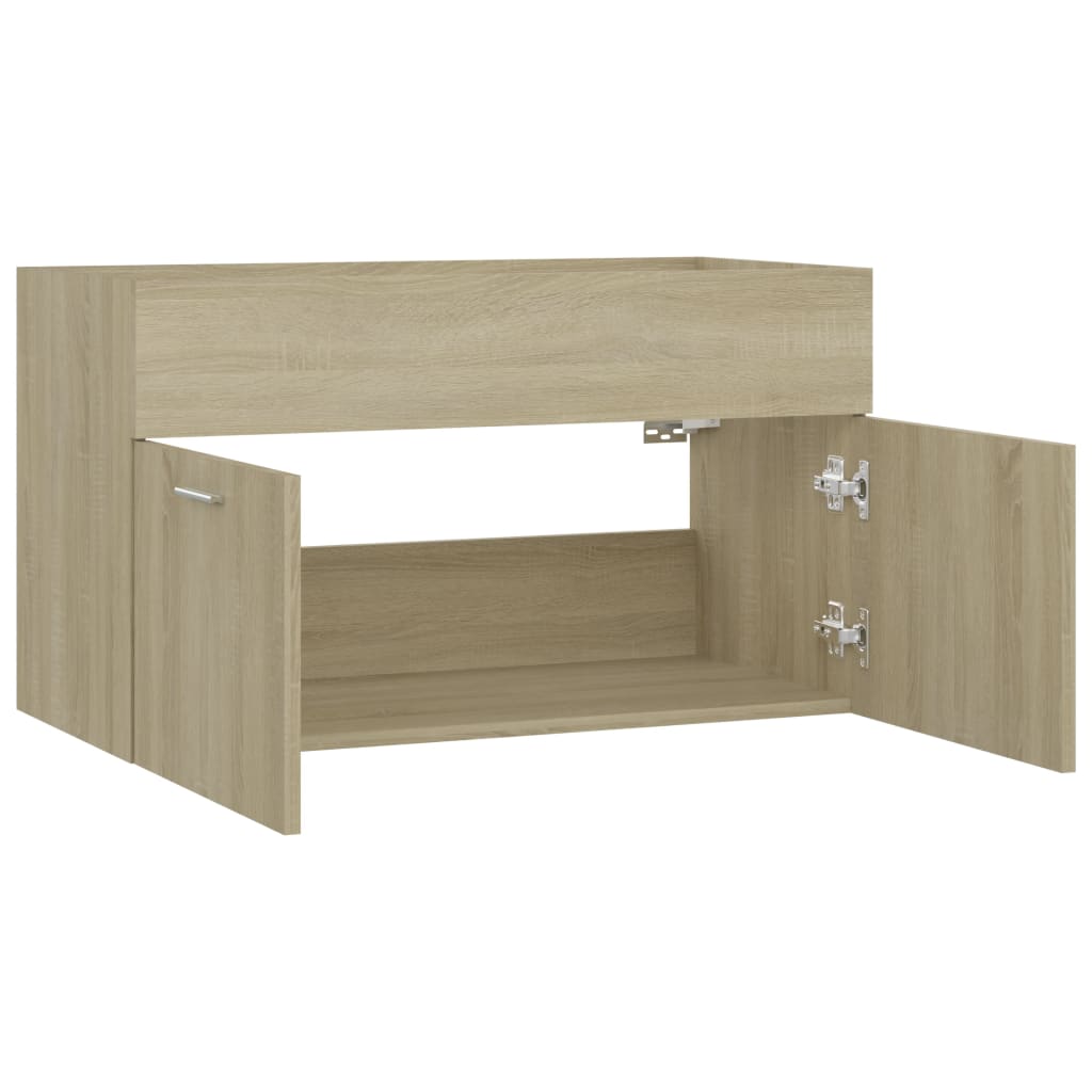 Waschbeckenunterschrank Sonoma-Eiche 80x38,5x46cm Holzwerkstoff