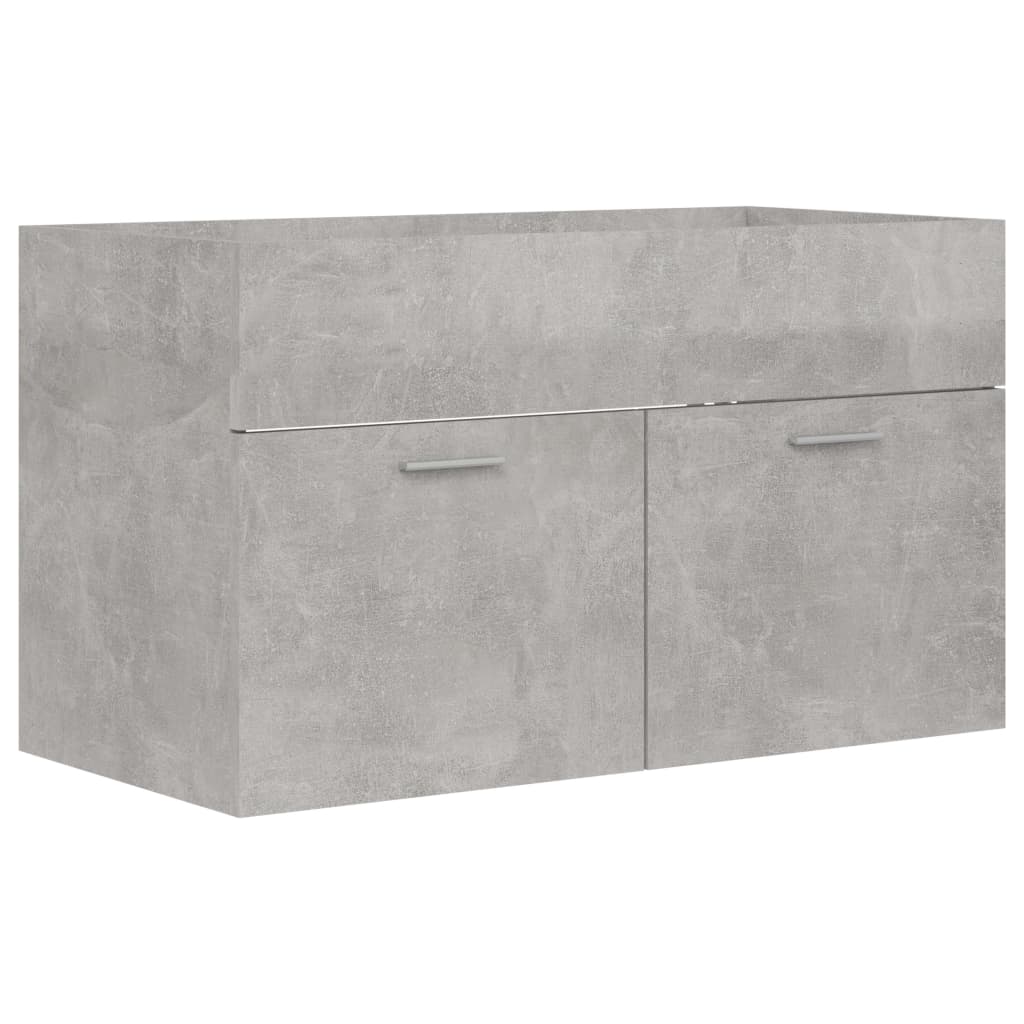 Waschbeckenunterschrank Betongrau 80x38,5x46 cm Holzwerkstoff