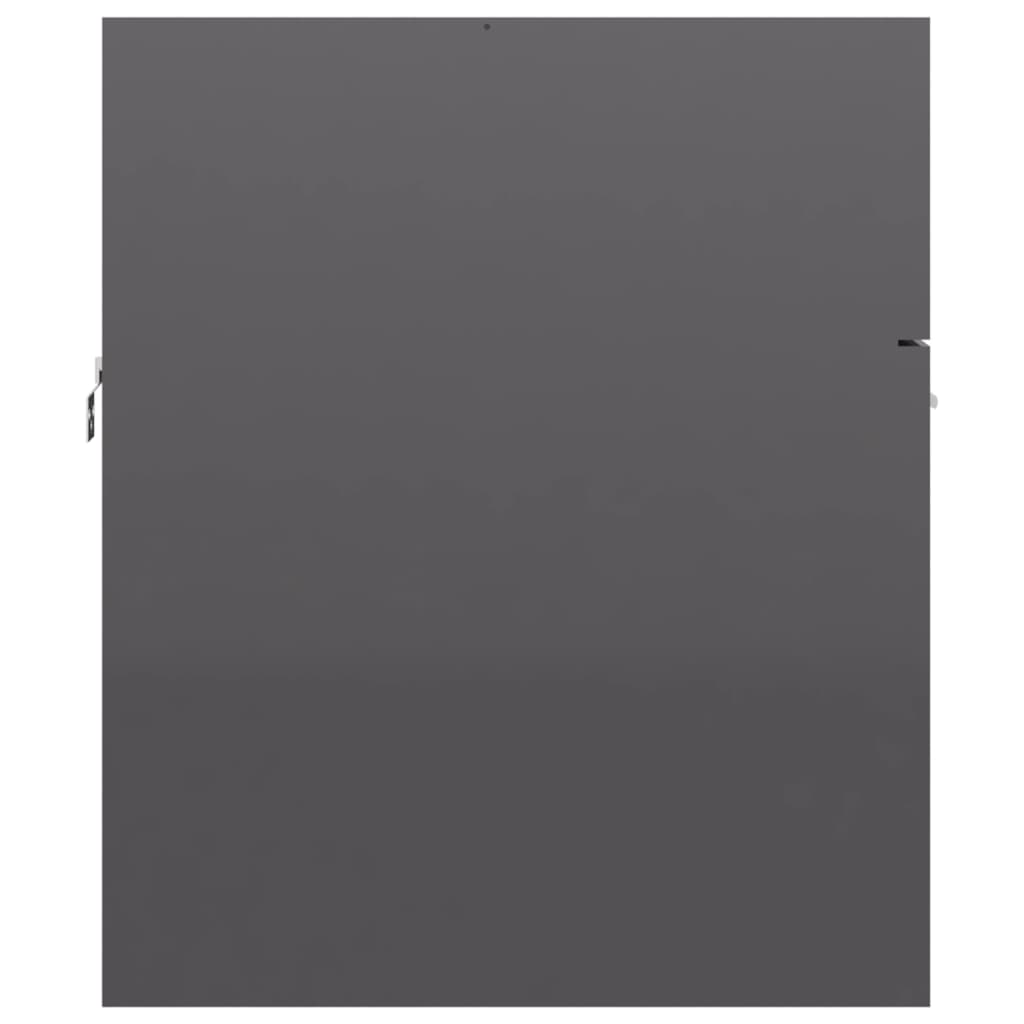 Waschbeckenunterschrank Hochglanz-Grau 80x38,5x46cm