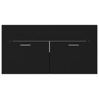 Thumbnail for Waschbeckenunterschrank Schwarz 90x38,5x46 cm Holzwerkstoff