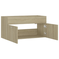 Thumbnail for Waschbeckenunterschrank Sonoma-Eiche 90x38,5x46cm Holzwerkstoff