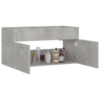 Thumbnail for Waschbeckenunterschrank Betongrau 90x38,5x46 cm Holzwerkstoff