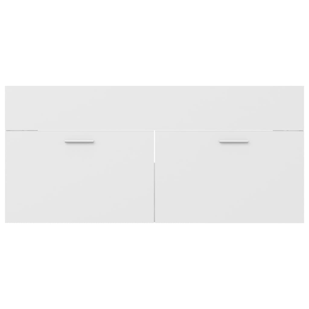 Waschbeckenunterschrank Weiß 100x38,5x46 cm Holzwerkstoff