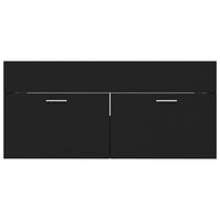 Thumbnail for Waschbeckenunterschrank Schwarz 100x38,5x46 cm Holzwerkstoff