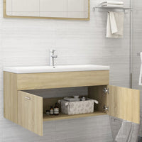 Thumbnail for Waschbeckenunterschrank Sonoma-Eiche 100x38,5x46cm