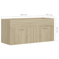 Thumbnail for Waschbeckenunterschrank Sonoma-Eiche 100x38,5x46cm