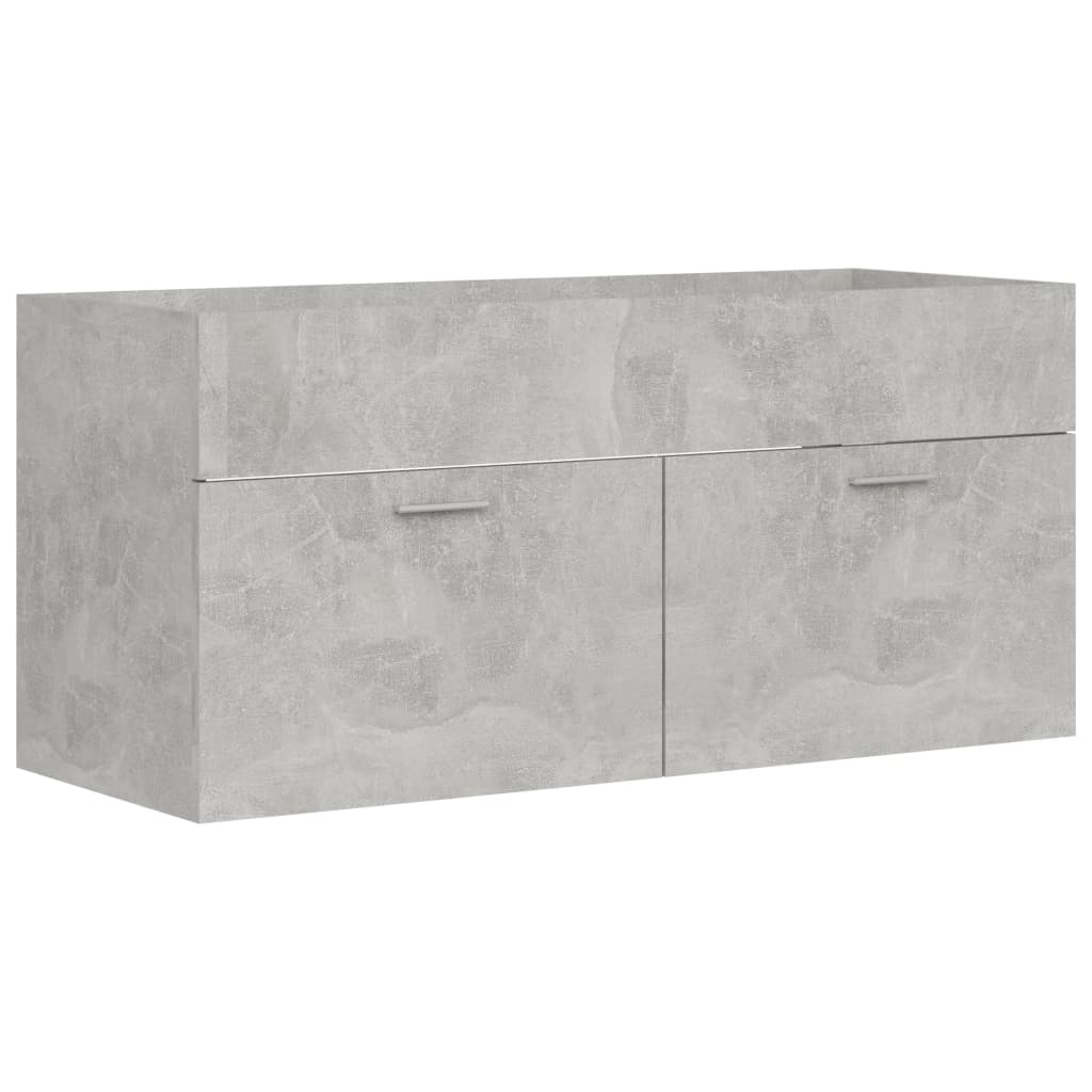 Waschbeckenunterschrank Betongrau 100x38,5x46 cm Holzwerkstoff
