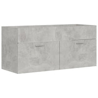 Thumbnail for Waschbeckenunterschrank Betongrau 100x38,5x46 cm Holzwerkstoff