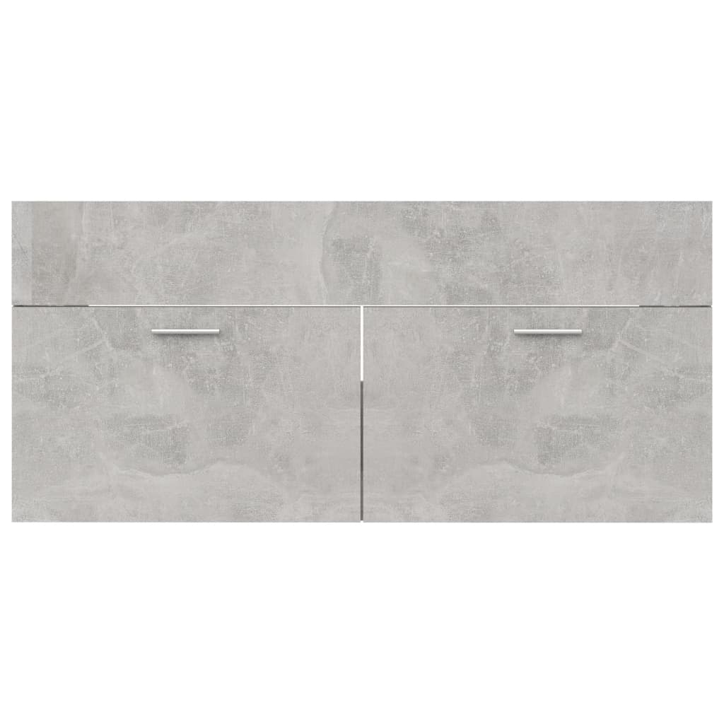 Waschbeckenunterschrank Betongrau 100x38,5x46 cm Holzwerkstoff