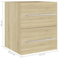 Thumbnail for Waschbeckenunterschrank Sonoma-Eiche 41x38,5x48cm Holzwerkstoff