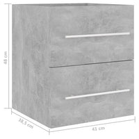 Thumbnail for Waschbeckenunterschrank Betongrau 41x38,5x48 cm Holzwerkstoff